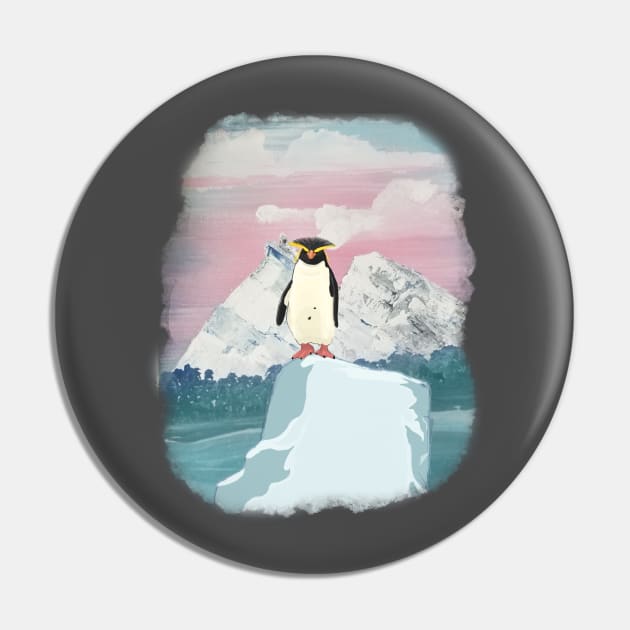 Penguin on not-so-thin ice Pin by Fishwhiskerz