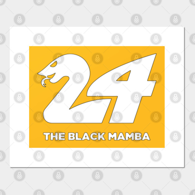Black Mamba 24 Outline Kobe Bryant Posters And Art Prints Teepublic