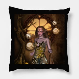 Wonderful steampunk girl Pillow