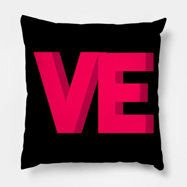 VE Love Couples Gift Sweet Girlfriend Coupleoutfit Pillow by DP Clothing