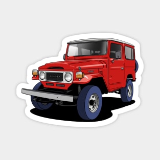 Toyota Land Cruiser (J40) truck in red Magnet