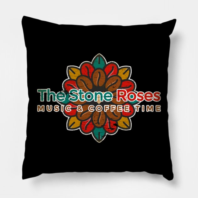 The Stone Roses Music & Cofee Time Pillow by Testeemoney Artshop