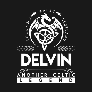 Delvin Name T Shirt - Another Celtic Legend Delvin Dragon Gift Item T-Shirt