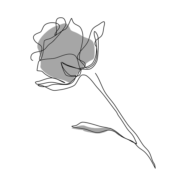 One line rose by HigoPico