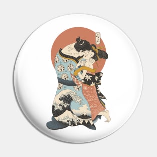 The Kiss Ukiyo-e Pin