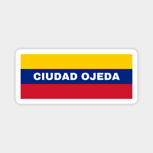 Ciudad Ojeda City in Venezuelan Flag Colors Magnet