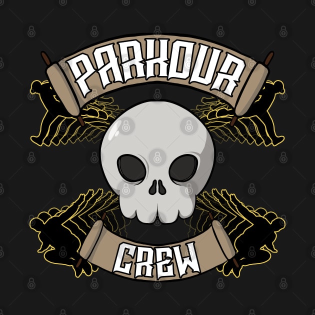 Parkour crew Jolly Roger pirate flag by RampArt