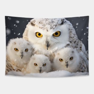 Owl Animal Family Wandering Nature Out Tapestry