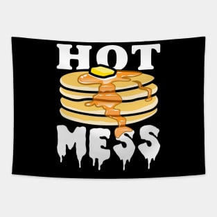 Hot Mess Pancakes - Funny Gift Meme Breakfast Tapestry