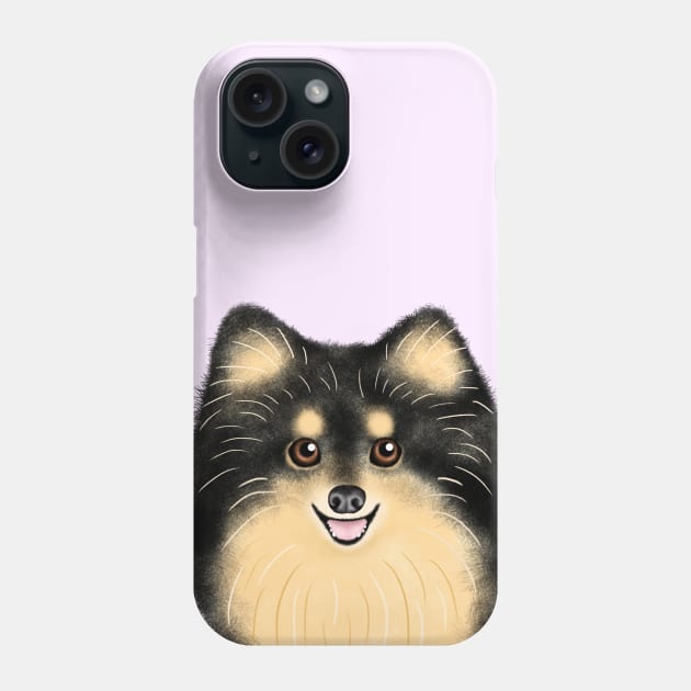 Black and Tan Pomsky Phone Case by illucalliart