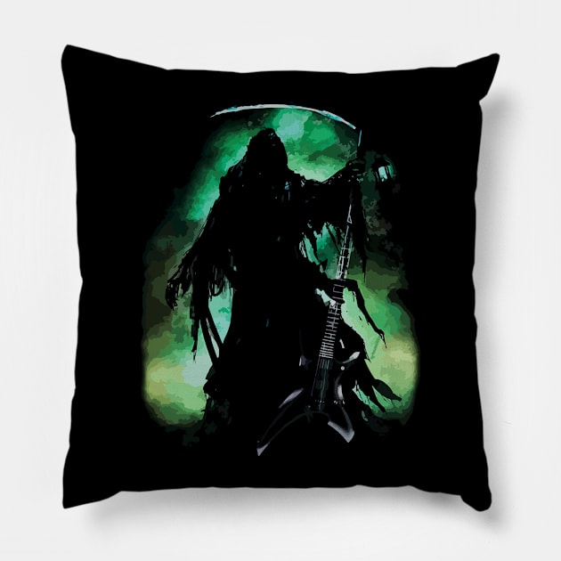 Grim Rock Pillow by Vitreousvicious