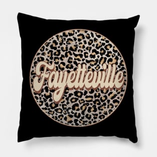 Classic Music Fayetteville Personalized Name Circle Birthday Pillow