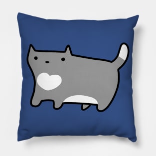 Heart Marking Blue Cat Pillow