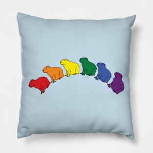 Pride Capybara Rainbow Pillow