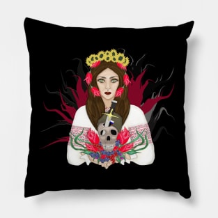 Guardian Witch. Defender of Ukraine Pillow