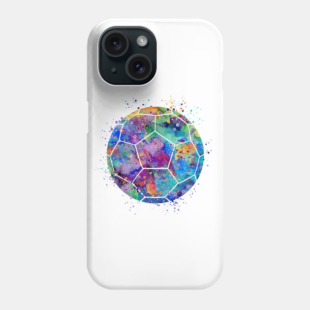 Soccer Ball Colorful Watercolor Phone Case by LotusGifts