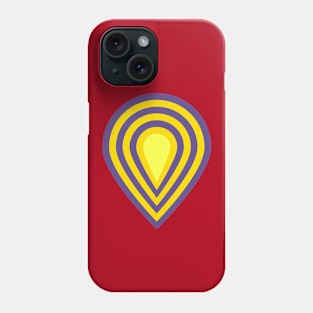 retro sixties inspired fan pattern in yellow and violet Phone Case