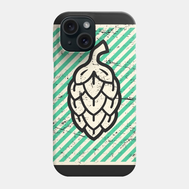 Vintage Craft Beer Hops Poster Phone Case by MeatMan