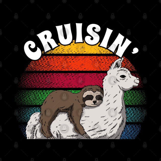 Sloth Sleeping On Llama Cruisin’ by RockReflections