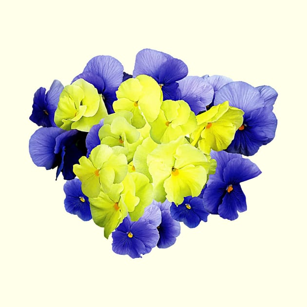 Yellow and Purple Pansy Heart by SusanSavad