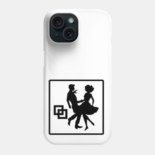 Dancers in Square - Black Phone Case