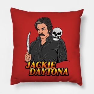 jackie daytona with skull Pillow