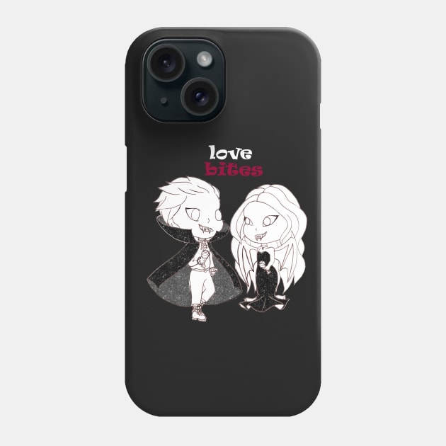 vampire love couple Phone Case by loulousworld