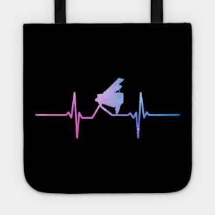 piano heartbeat Tote