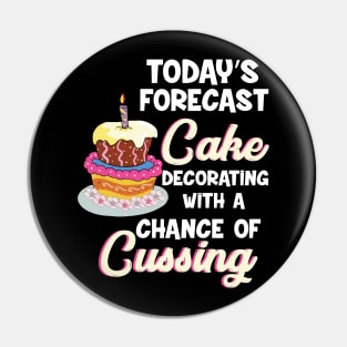 Funny Cake Decorator Pin