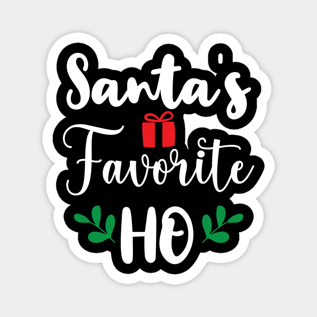 Santa's Favorite Ho, Xmas Christmas Gifts Magnet by printalpha-art