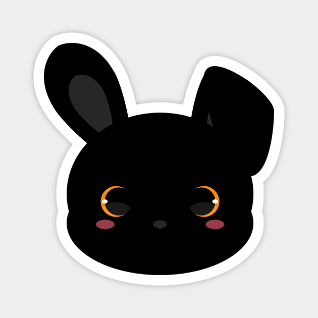 Cute Black Rabbit Magnet by alien3287