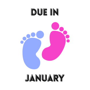 Due in January footprints T-Shirt