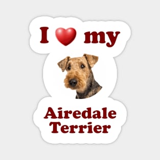 I Love My Airedale Terrier Magnet