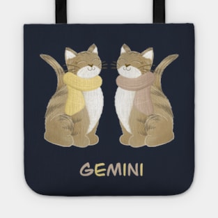 Gemini cat zodiac sign Tote