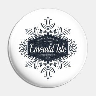 Emerald Isle, NC Summertime Floral Badge Pin