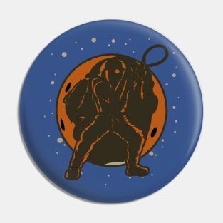 fishing astronaut outer space spaceman Pin