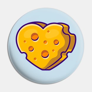 Cheese Shape Love Cartoon Pin