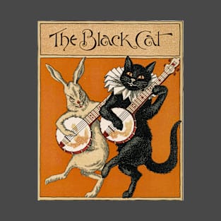 The black cat and a hare playing banjos T-Shirt