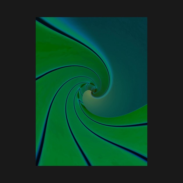 Green swirl to infinity by Stupid Coffee Designs