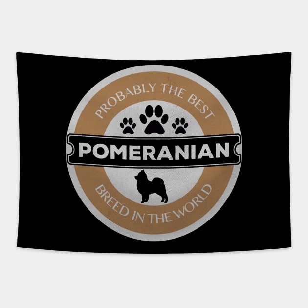 Pomeranian Logo Tapestry by RAADesigns