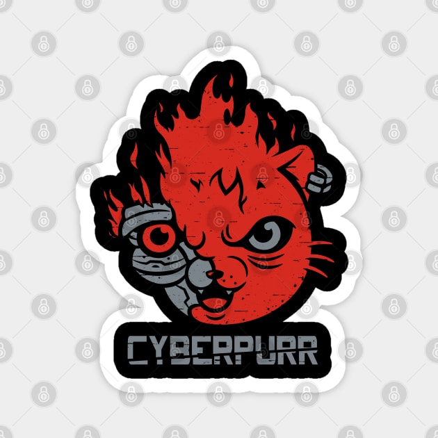 Cyberpurr Magnet by Eilex Design