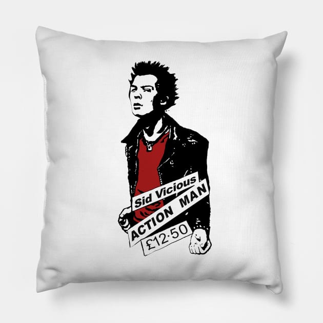 Sid - ACTION MAN Pillow by D.W. Frydendall