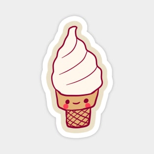 Vanilla ice cream illustration Magnet