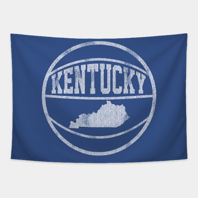 Kentucky Retro Basketball Tapestry by KentuckyYall