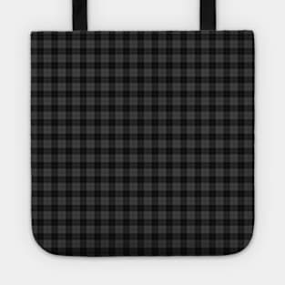 Rich Tartan - Dark Grey and Soot Black Tote