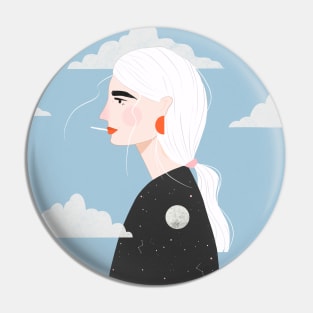 Space Girl Pin