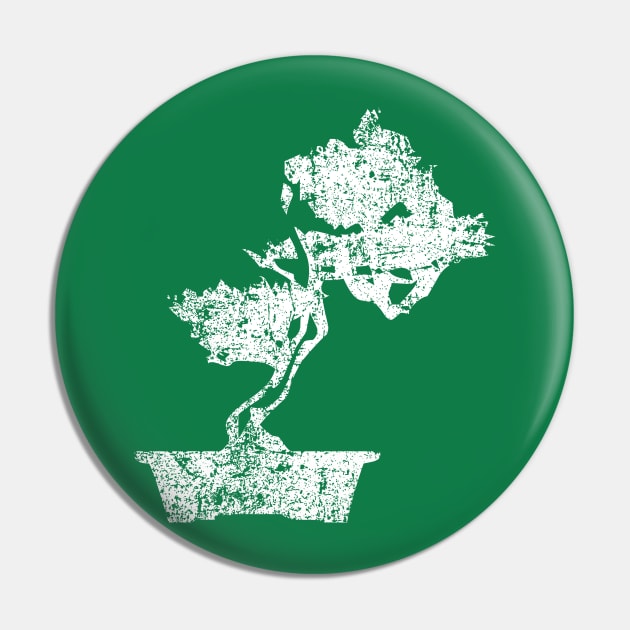 Bonsai Tree - Distressed Pin by PsychicCat