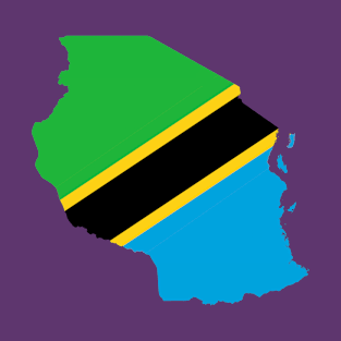 Tanzania Flag Map T-Shirt