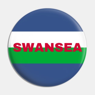 Swansea City in Wales Flag Pin