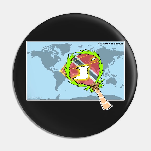 Trinidad and Tobago Map Pin by LatticeART